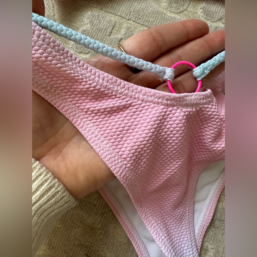 Boutine LA Pink and Light Blue Ombre- Bikini Set -medium top/small - Picture 8 of 14